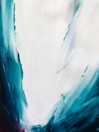 Flüssiges Teal Abstrakt von Ejaaz Haniff