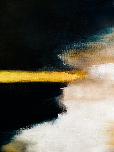 Goldener Horizontabstrakt von Ejaaz Haniff