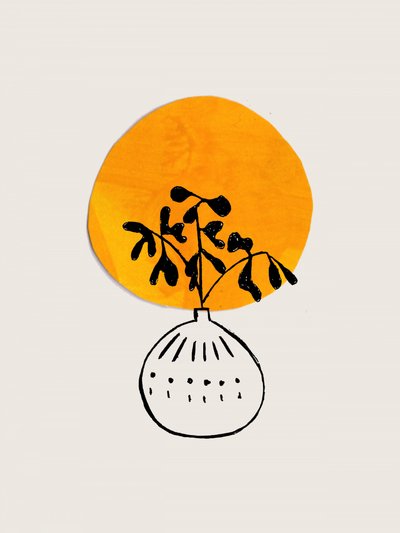Sonnige botanische Vase von Ejaaz Haniff