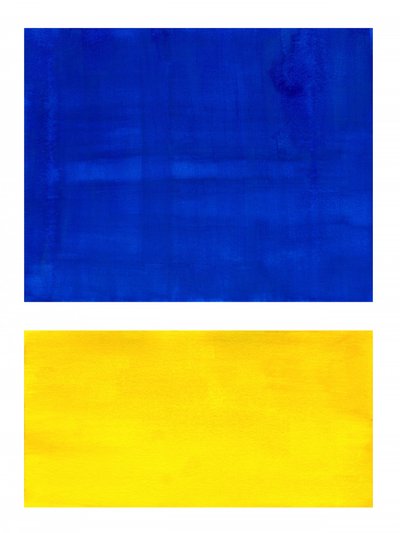 Lebhaftes Blau Gelb von Ejaaz Haniff
