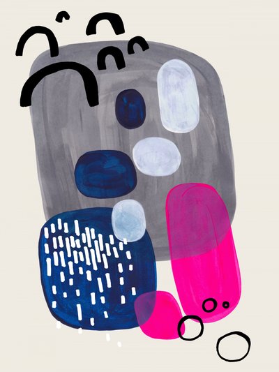 Lebendige gemalte Formen von Ejaaz Haniff