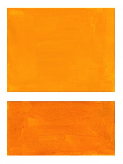 Warme Orange Abstrakte Töne von Ejaaz Haniff