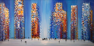 Lebendige Stadt Nacht von Ekaterina Ermilkina
