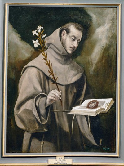 Heiliger Antonius von Padua von El (1541-1614) Greco