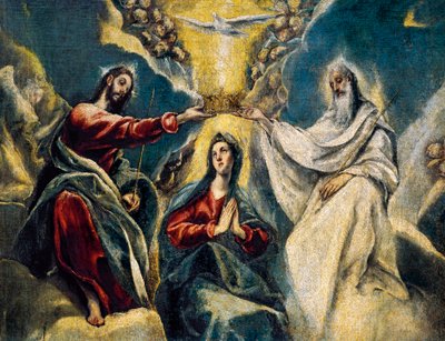 Die Krönung der Jungfrau, Detail von El Greco