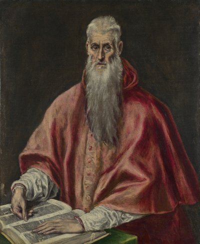 Heiliger Hieronymus als Kardinal, 1590-1600 von El Greco