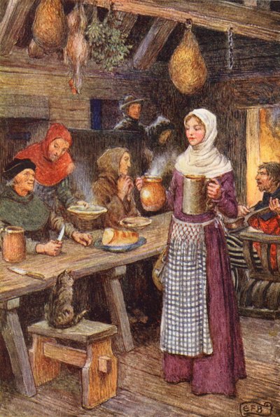 Illustration für The Gathering of Brother Hilarius von Michael Fairless von Eleanor Fortescue Brickdale