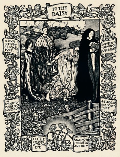 Illustration zu Wordsworths Gedicht An das Gänseblümchen, Nr. 2, 1923 von Eleanor Fortescue Brickdale