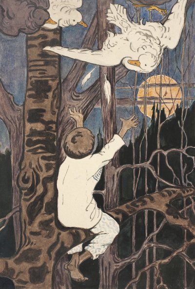 Illustration zu Die Geschichte von Synko-Philipko, 1890er Jahre von Elena Dmitryevna Polenova