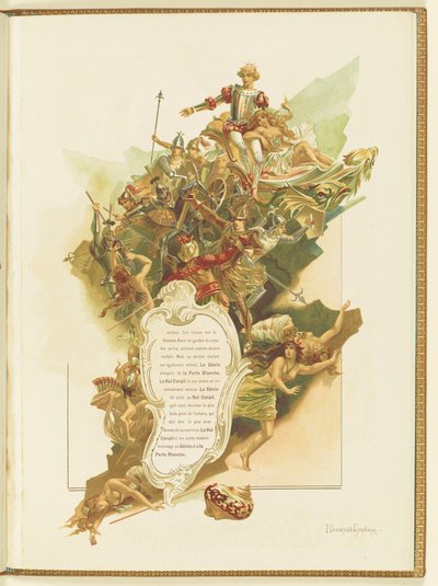 Programm für das Ballett La Perle von Marius Petipa und Riccardo Drigo, 1896 von Elena Petrovna Samokish Sudkovskaya