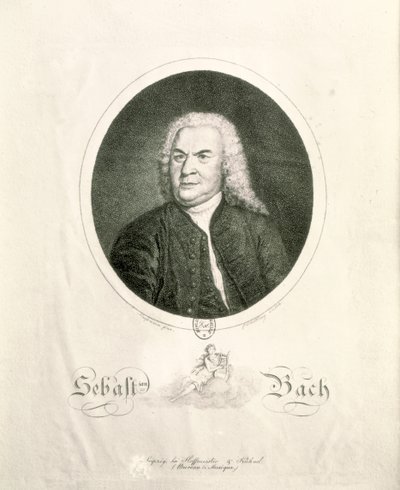 Porträt von Johann Sebastian Bach (1685-1750), graviert von Friedrich Wilhelm Nettling von Elias Gottleib Haussmann