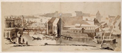 Blick über Helgeandsholmen von Elias Martin