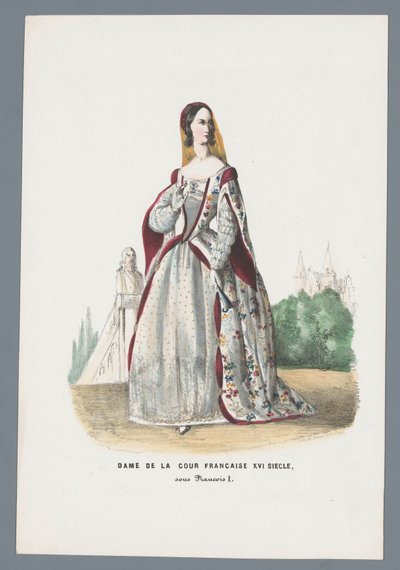 Dame des französischen Hofes 16. Jahrhundert, unter Franz I. von Elias Spanier