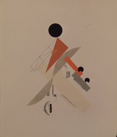 Weltenbummler. Figur für die Oper Victory over the sun von A. Kruchenykh, 1920-1921 von Eliezer Markowich Lissitzky