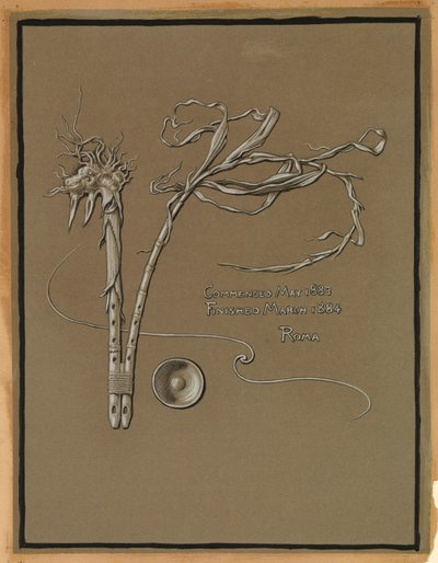 (Illustration für Rubáiyát von Omar Khayyám) Künstlerunterschrift von Elihu Vedder