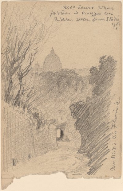 Arco Oscuro--Über die Via Flaminia, ca. 1890 von Elihu Vedder