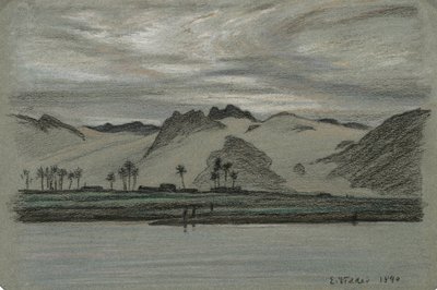 Aus 30 Zeichnungen der Nilreise, Nr. 19 von Elihu Vedder