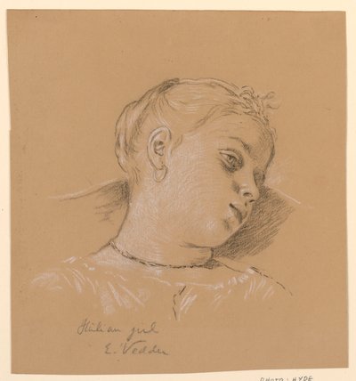 Italienisches Mädchen von Elihu Vedder