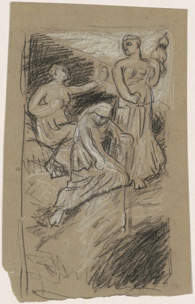 Studie für "Die Schicksale sammeln die Sterne" von Elihu Vedder