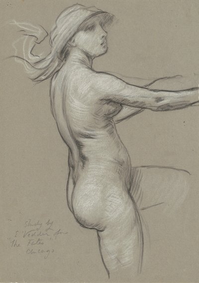 Studie für Die Schicksale sammeln die Sterne, 1884-1887 von Elihu Vedder
