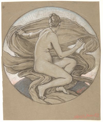 Studie für "The Morning Glory" von Elihu Vedder