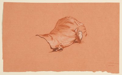 Draperiestudie für kostümierten männlichen Torso von Elihu Vedder