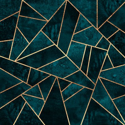 Elegante Türkise Geometrie von Elisabeth Fredriksson