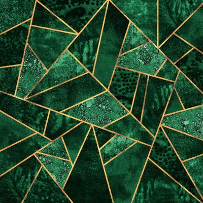 Smaragd-Goldene Geometrie von Elisabeth Fredriksson