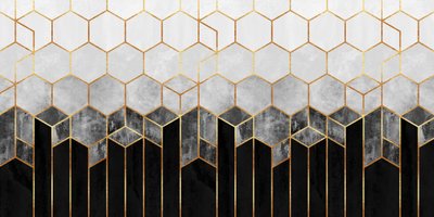 Moderne Goldene Sechsecke von Elisabeth Fredriksson