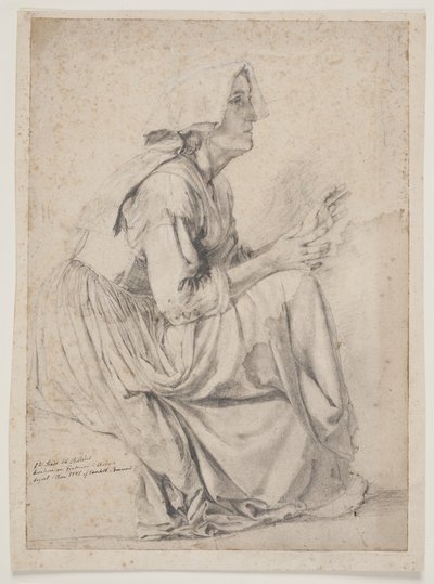 1. Studie zum Bild mit den Frauen am Brunnen in A. von Elisabeth Jerichau Baumann