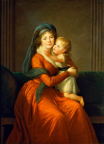 Porträt von Prinzessin Alexandra Golitsyna und ihrem Sohn Piotr von Élisabeth Louise Vigée Le Brun