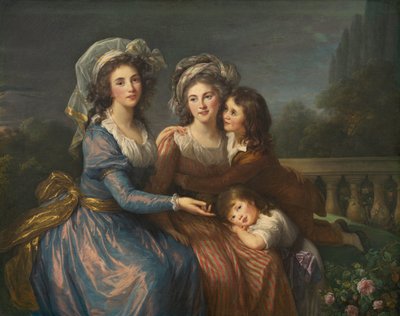 Die Marquise de Pezay und die Marquise de Rougé mit ihren Söhnen Alexis und Adrien von Élisabeth Louise Vigée Le Brun
