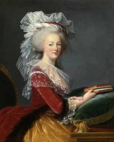 Porträts von Marie Antoinette (Marie-Antoinette) de Lorraine Habsbourg (1755-1793) Königin von Frankreich Gemälde von Marie Louise Elisabeth Vigee Lebrun (Vigee-Lebrun)(1755-1842) 1785 Privatsammlung von Elisabeth Louise Vigee Lebrun