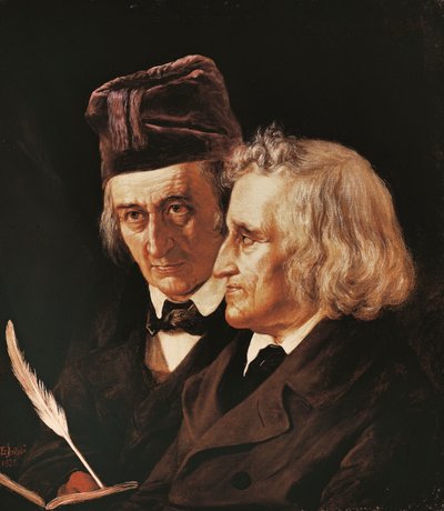 Porträt der Brüder Jacob und Wilhelm Grimm von Elisabeth Maria Anna Jerichau Baumann