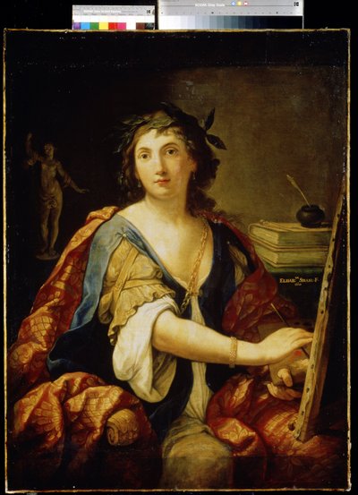 Allegorie der Malerei, Selbstporträt, 1658 von Elisabetta Sirani