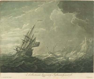 Schifffahrtsszene aus der Sammlung von Lawrence Fashion, 1720er Jahre von Elisha Kirkall