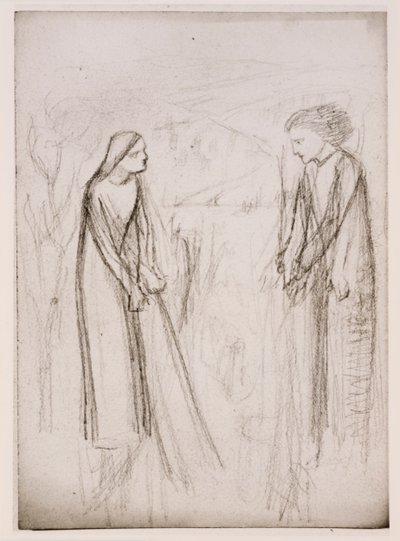Verkündigung, möglicherweise, um 1970-77 von Elizabeth Eleanor (1834 62) (after) Siddal