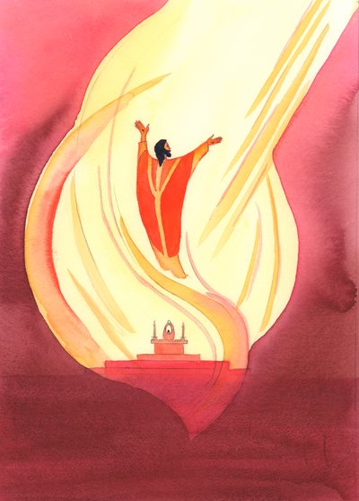 Bei der Messe, selbst inmitten von Rufen und Lärm und Respektlosigkeit, kann nichts von der Majestät und Würde des gewaltigen Opfers Christi ablenken, das dem Vater im Heiligen Geist dargebracht wird von Elizabeth Wang