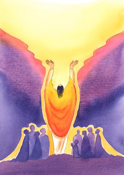 Weil Jesus Christus sowohl Gott als auch Mensch ist und bei der Messe unter uns gegenwärtig ist von Elizabeth Wang