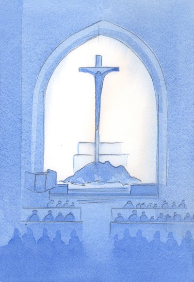 Christus bietet aus unserem Heiligtum dasselbe Opfer dar, das er vom Kreuz aus darbrachte: ein vollständiges Selbstopfer für den Vater von Elizabeth Wang