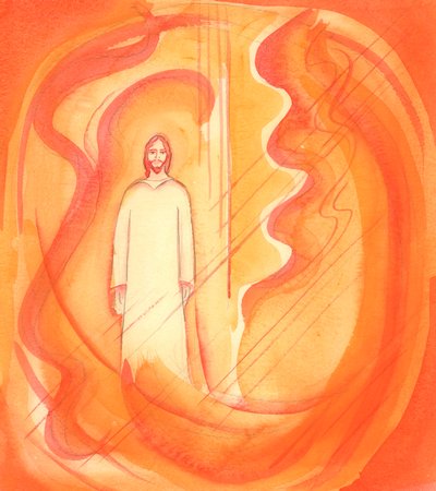 Christus, unser Gott, ist jetzt in seiner Reinheit und Macht im Himmel von Elizabeth Wang