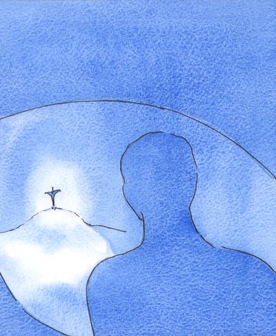 Das Licht Christi leuchtete während seines Lebens auf Erden. Vom Himmel aus blickte der Vater auf einen selbstlosen, liebenden Mensch-Gott von Elizabeth Wang