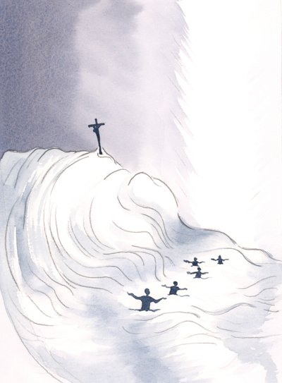 Das kostbare Blut Christi wurde in einer reißenden Flut für alle Zeiten ausgegossen, damit wir darin baden können. von Elizabeth Wang