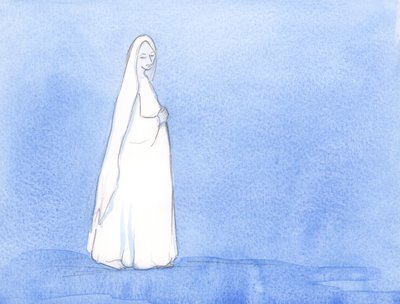 Viele Monate trug Unsere Liebe Frau Christus in ihrem Schoß; sie hatte Zeit, über ihre Rolle im Plan Gottes nachzudenken, 2002 von Elizabeth Wang