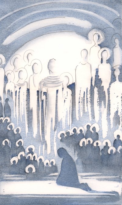 Ich sah die Herrlichkeit der Versammlung derer, die Gott im Himmel anbeten, während wir auf Erden anbeten von Elizabeth Wang