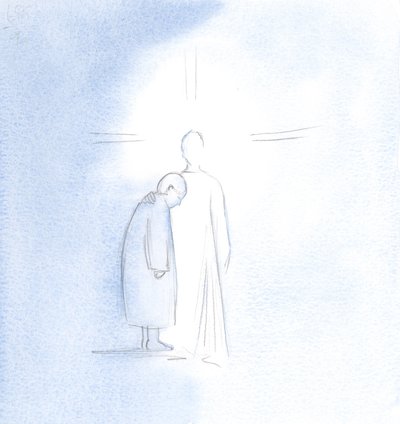 Ich sah die Seele dieser Frau, die gestorben war, neben Christus stehen, freudig und in Frieden, nachdem die Reinigung des Fegefeuers beendet war von Elizabeth Wang