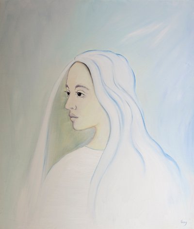 Im Himmel teilt die Jungfrau Maria die Sorgen ihres Sohnes für alles, was auf der Erde geschieht von Elizabeth Wang
