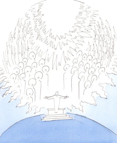 Es ist, als ob der Himmel bis zu einem Kirchenschiff herabgestiegen ist von Elizabeth Wang