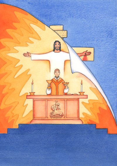 Jesus ist bei der Messe mit uns gegenwärtig, betet zum Vater für unsere Bedürfnisse und für das ewige Heil. Wir können all unsere Gebete mit seinem großen Opfergebet vereinen von Elizabeth Wang