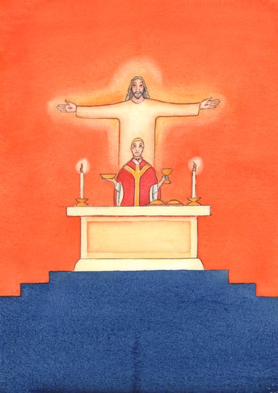 Jesus ist bei uns in der Messe gegenwärtig, betet zum Vater für unsere Bedürfnisse und für das ewige Heil. Wir können all unsere Gebete mit Seinem großen Opfergebet vereinen von Elizabeth Wang